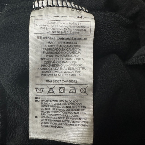 Adidas Black Track Pants size Large - Picture 5 of 8